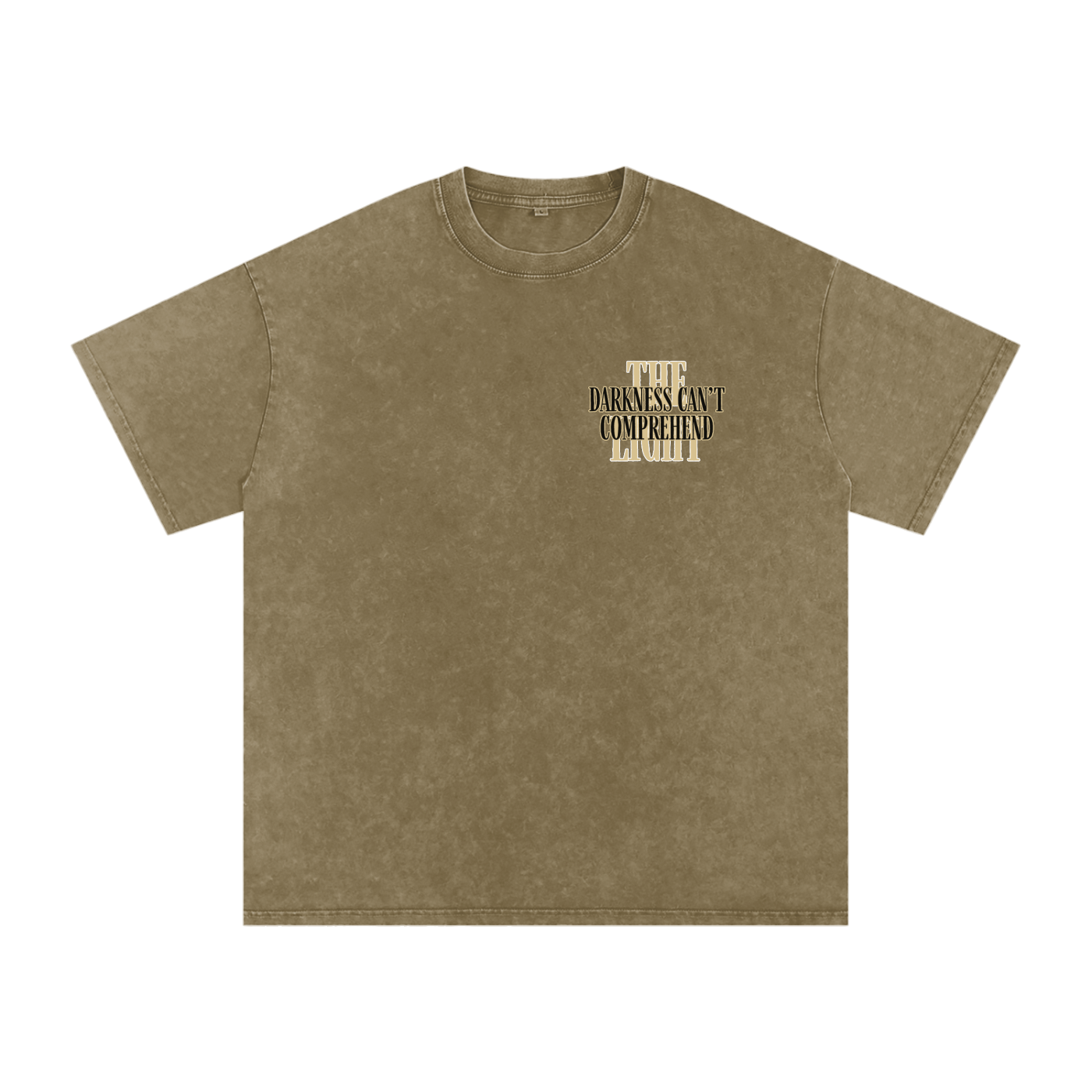 "Darkness Can't Comprehend" Unisex Acid Wash Oversize T-Shirt