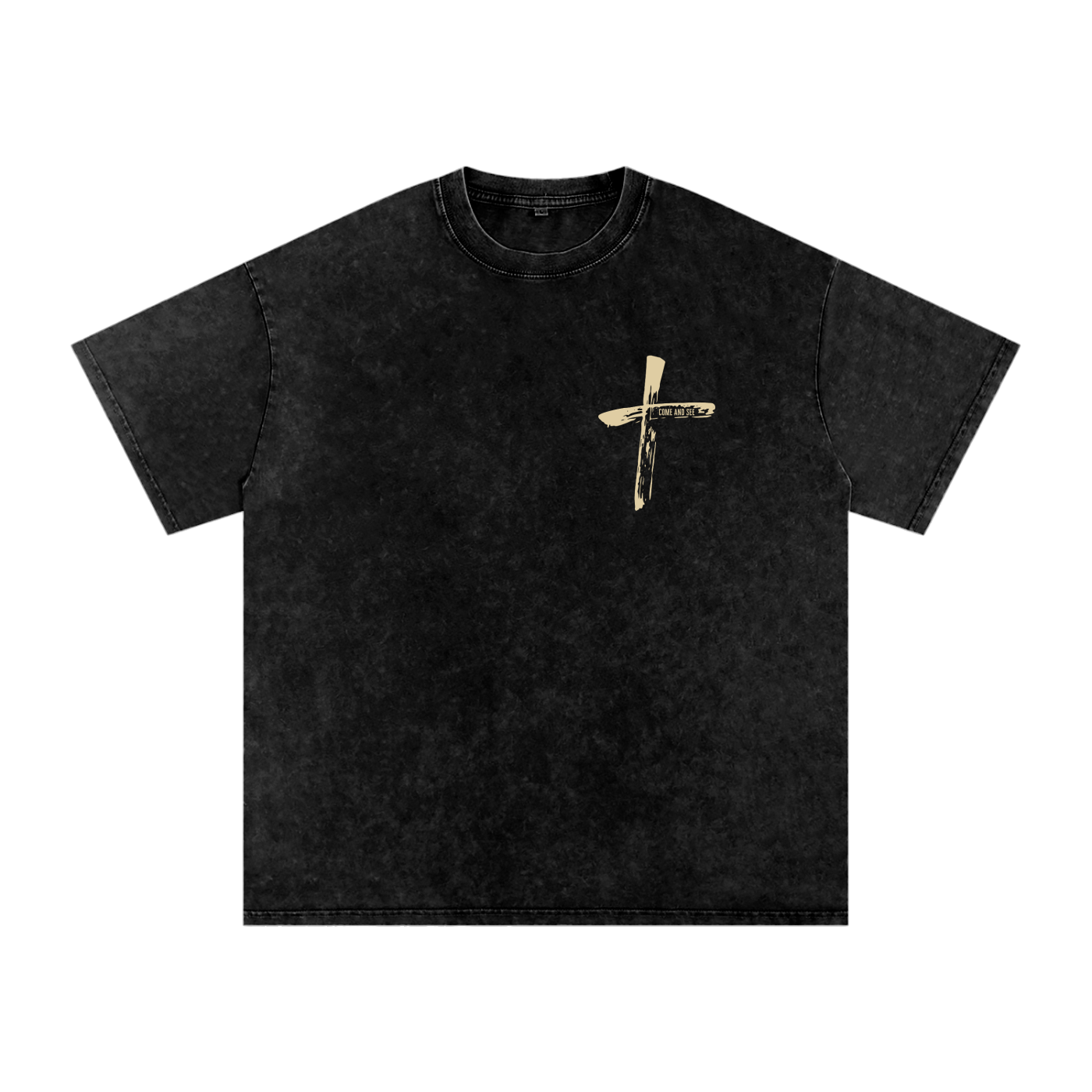 "Come and See" Unisex Acid Wash Oversize T-Shirt