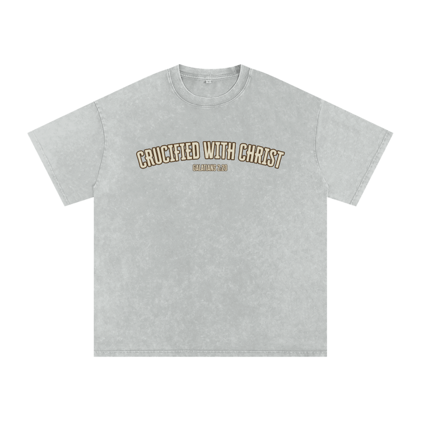 "Crucified with Christ " Unisex Acid Wash Oversize T-Shirt