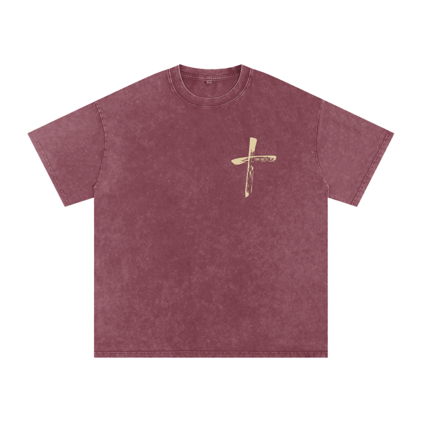 "Come and See" Unisex Acid Wash Oversize T-Shirt