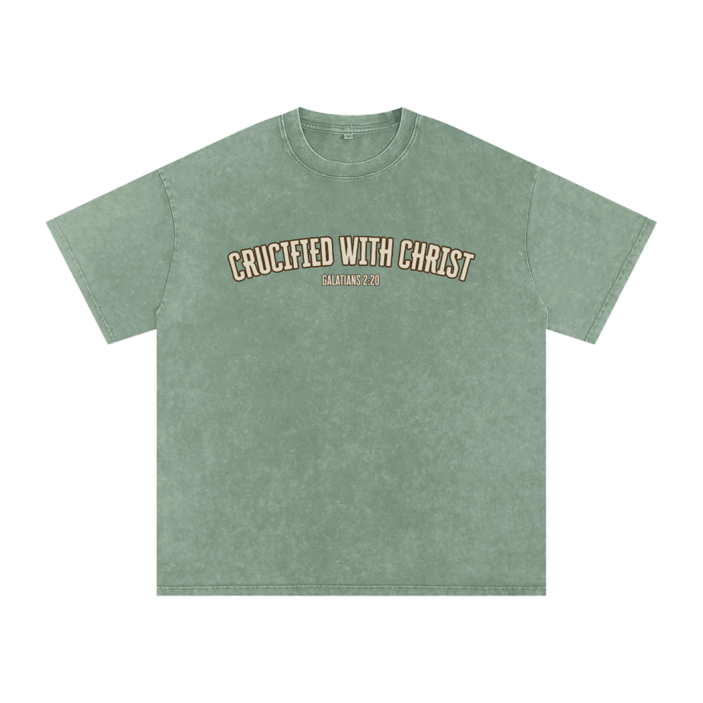 "Crucified with Christ " Unisex Acid Wash Oversize T-Shirt