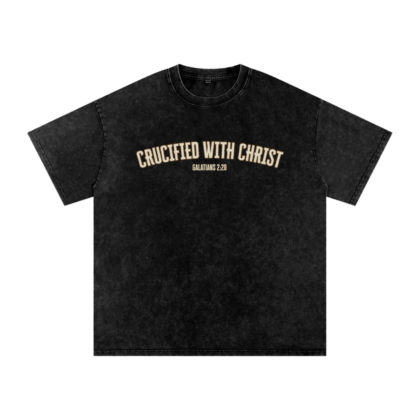 "Crucified with Christ " Unisex Acid Wash Oversize T-Shirt