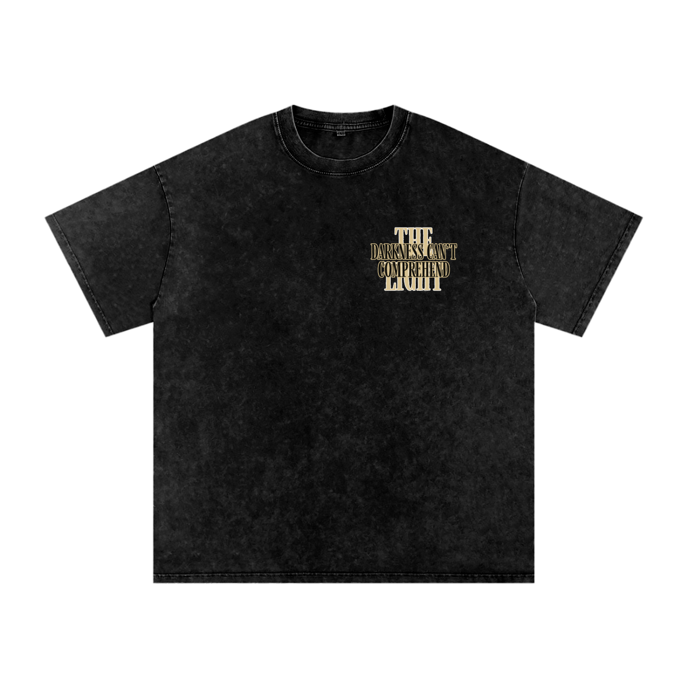 "Darkness Can't Comprehend" Unisex Acid Wash Oversize T-Shirt