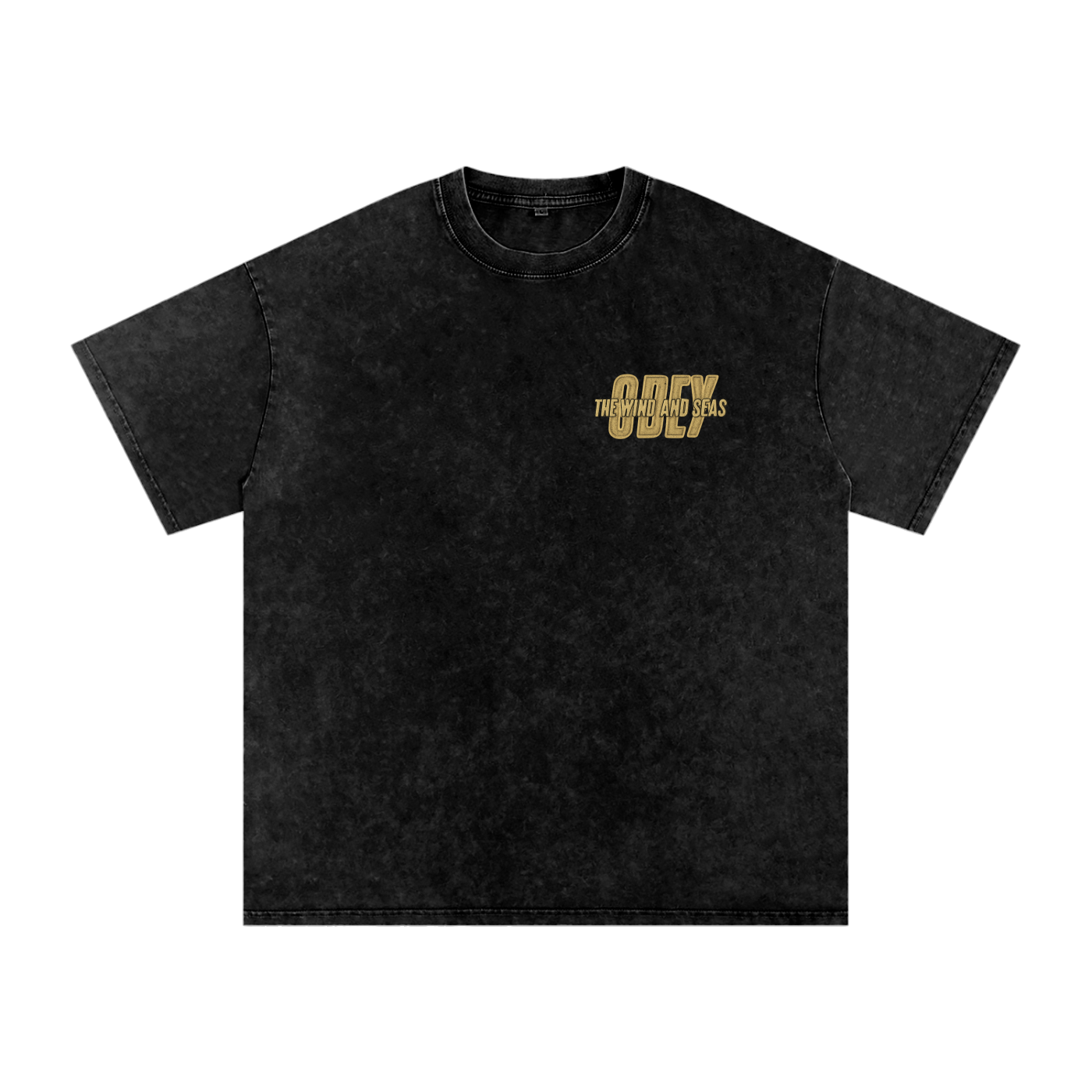 "The Wind & Seas Obey" Unisex Acid Wash Oversize T-Shirt