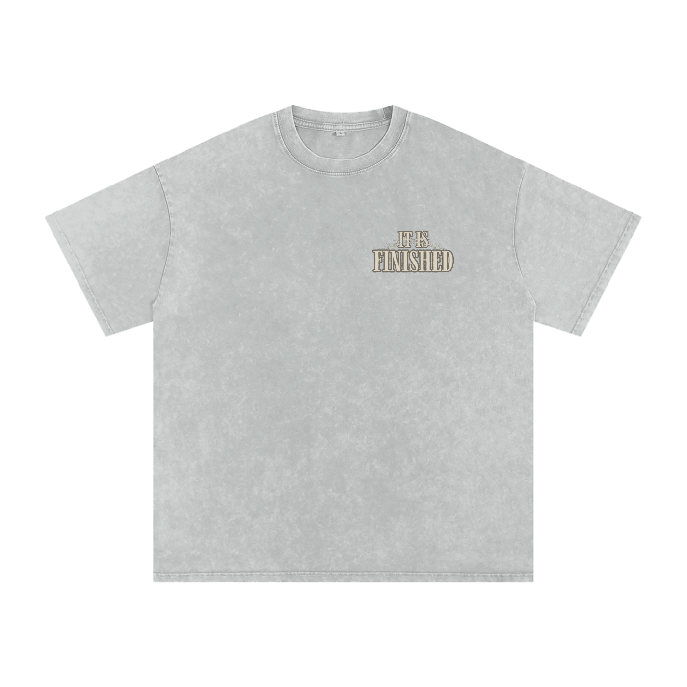 "It Is Finished" Unisex Acid Wash Oversize T-Shirt