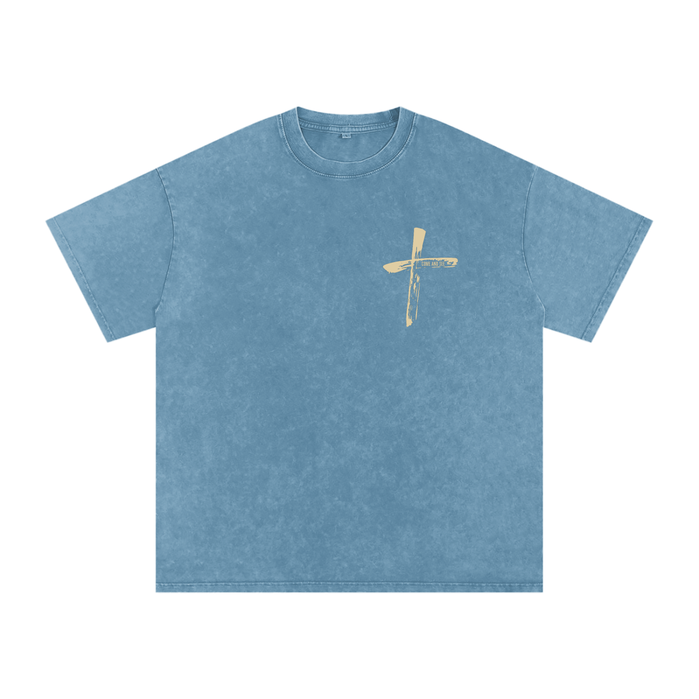 "Come and See" Unisex Acid Wash Oversize T-Shirt