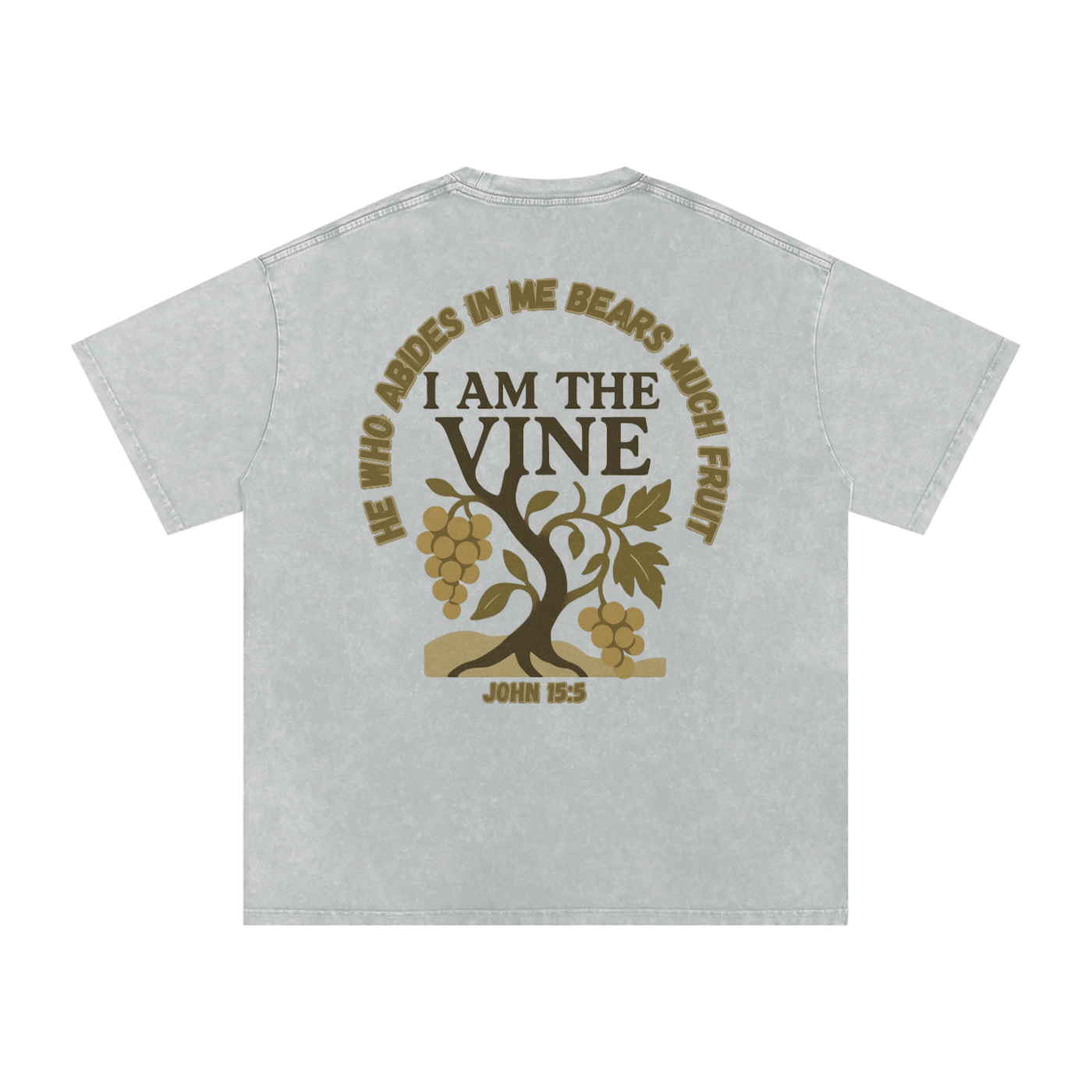 "I am the Vine" Unisex Acid Wash Oversize T-Shirt