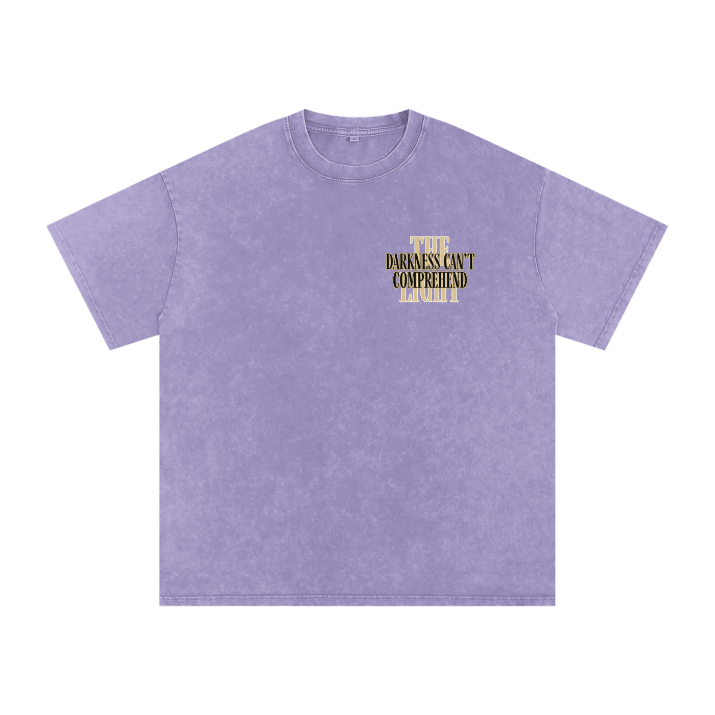 "Darkness Can't Comprehend" Unisex Acid Wash Oversize T-Shirt