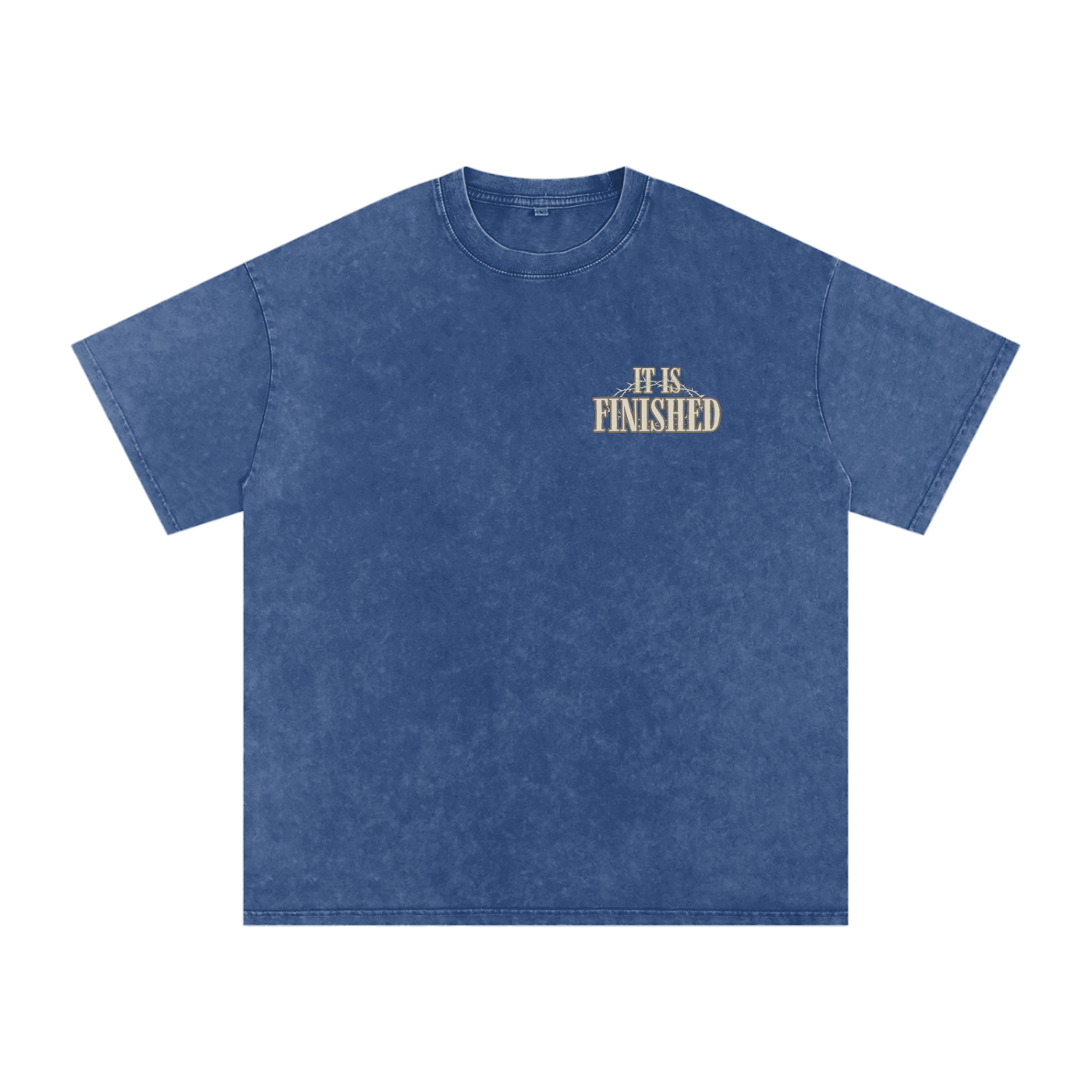 "It Is Finished" Unisex Acid Wash Oversize T-Shirt