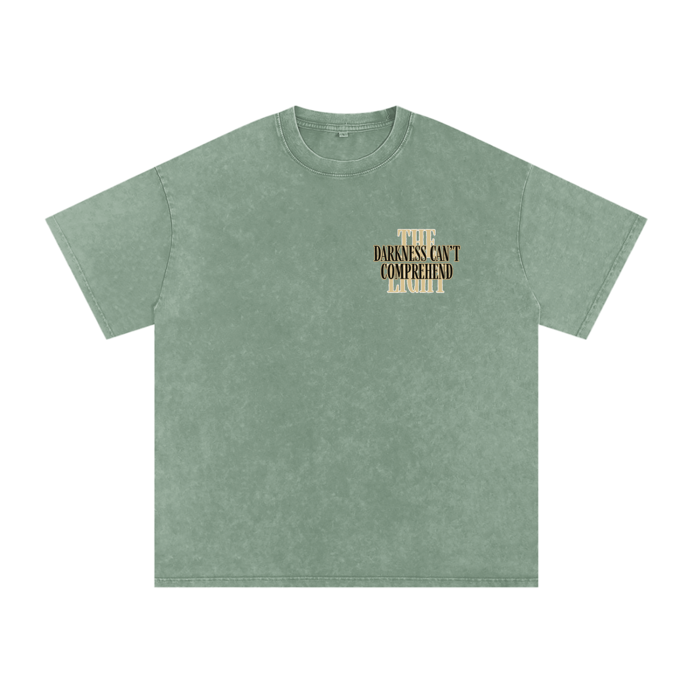 "Darkness Can't Comprehend" Unisex Acid Wash Oversize T-Shirt