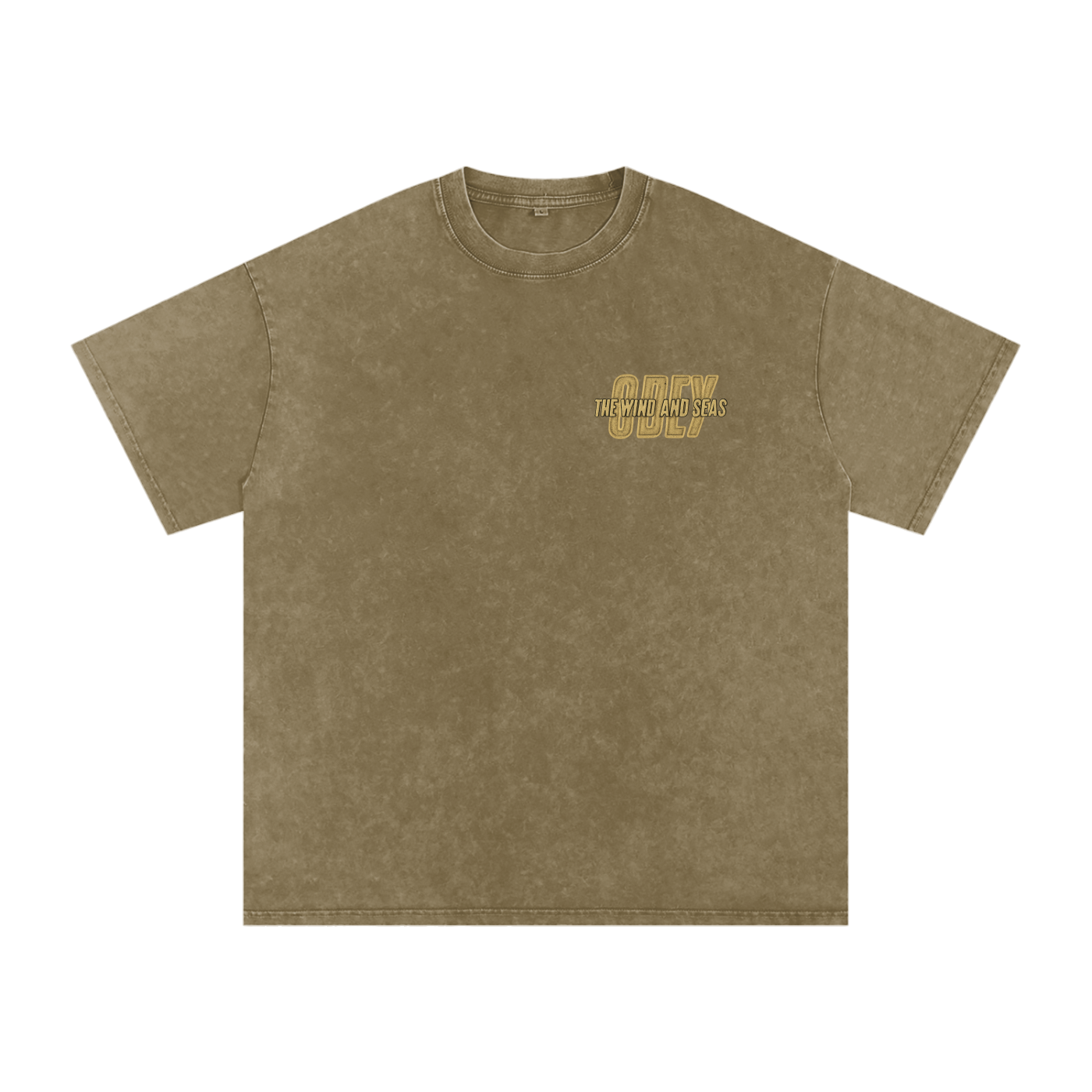"The Wind & Seas Obey" Unisex Acid Wash Oversize T-Shirt