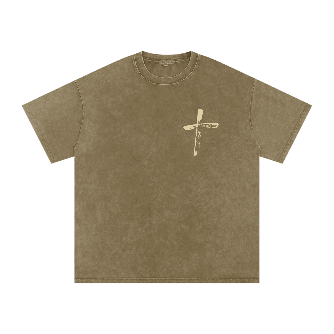 "Come and See" Unisex Acid Wash Oversize T-Shirt