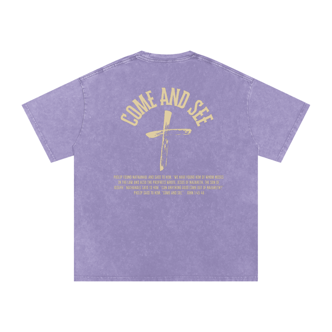 "Come and See" Unisex Acid Wash Oversize T-Shirt