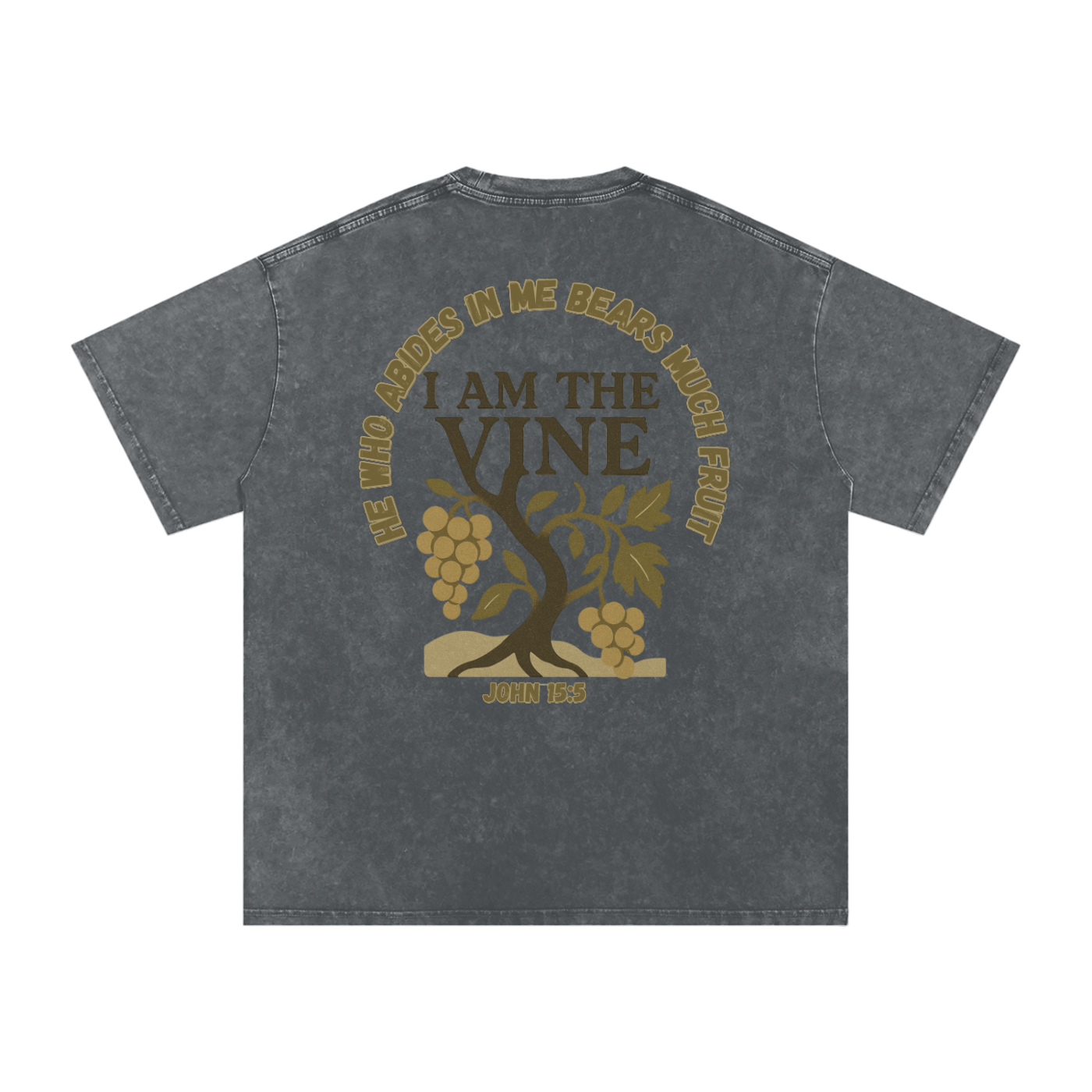 "I am the Vine" Unisex Acid Wash Oversize T-Shirt