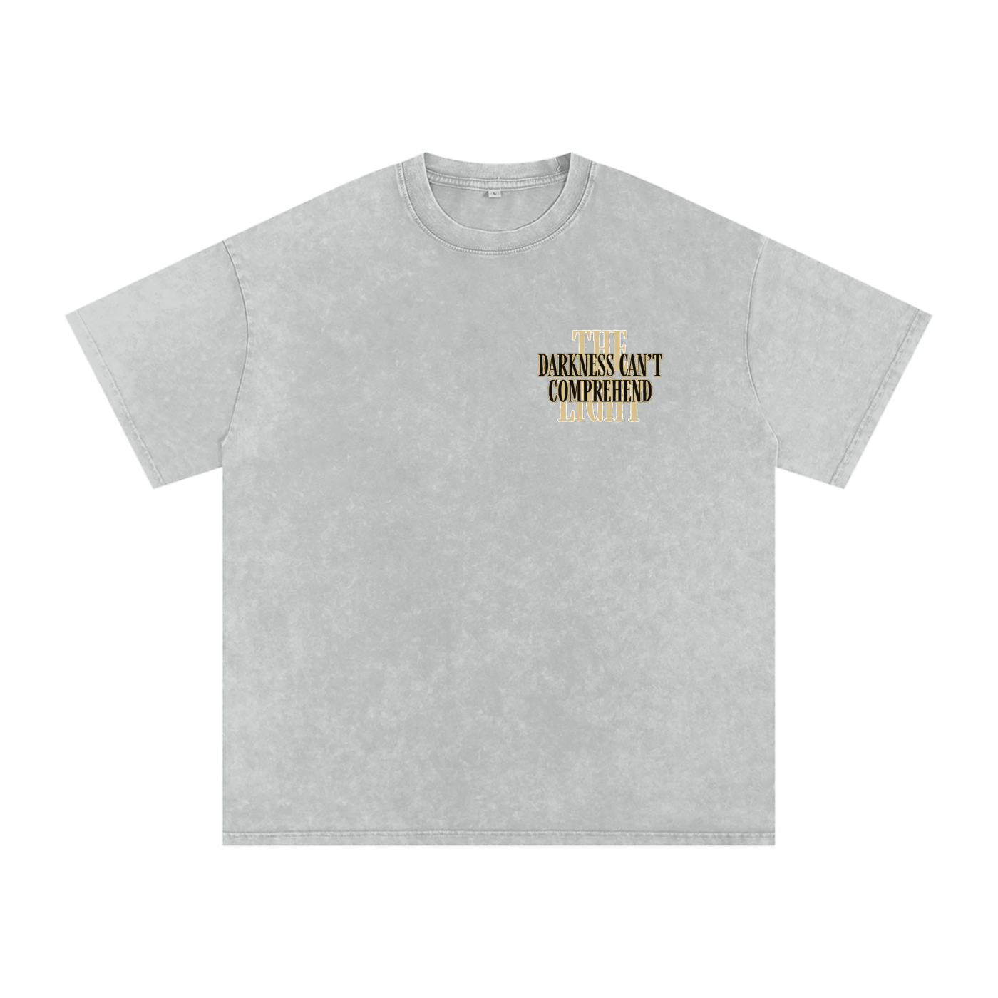 "Darkness Can't Comprehend" Unisex Acid Wash Oversize T-Shirt