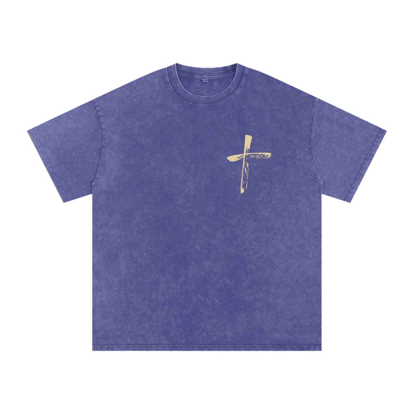"Come and See" Unisex Acid Wash Oversize T-Shirt