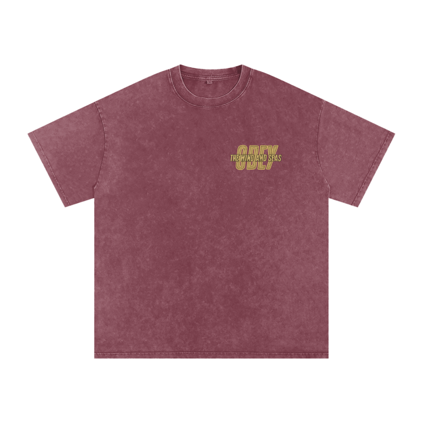 "The Wind & Seas Obey" Unisex Acid Wash Oversize T-Shirt