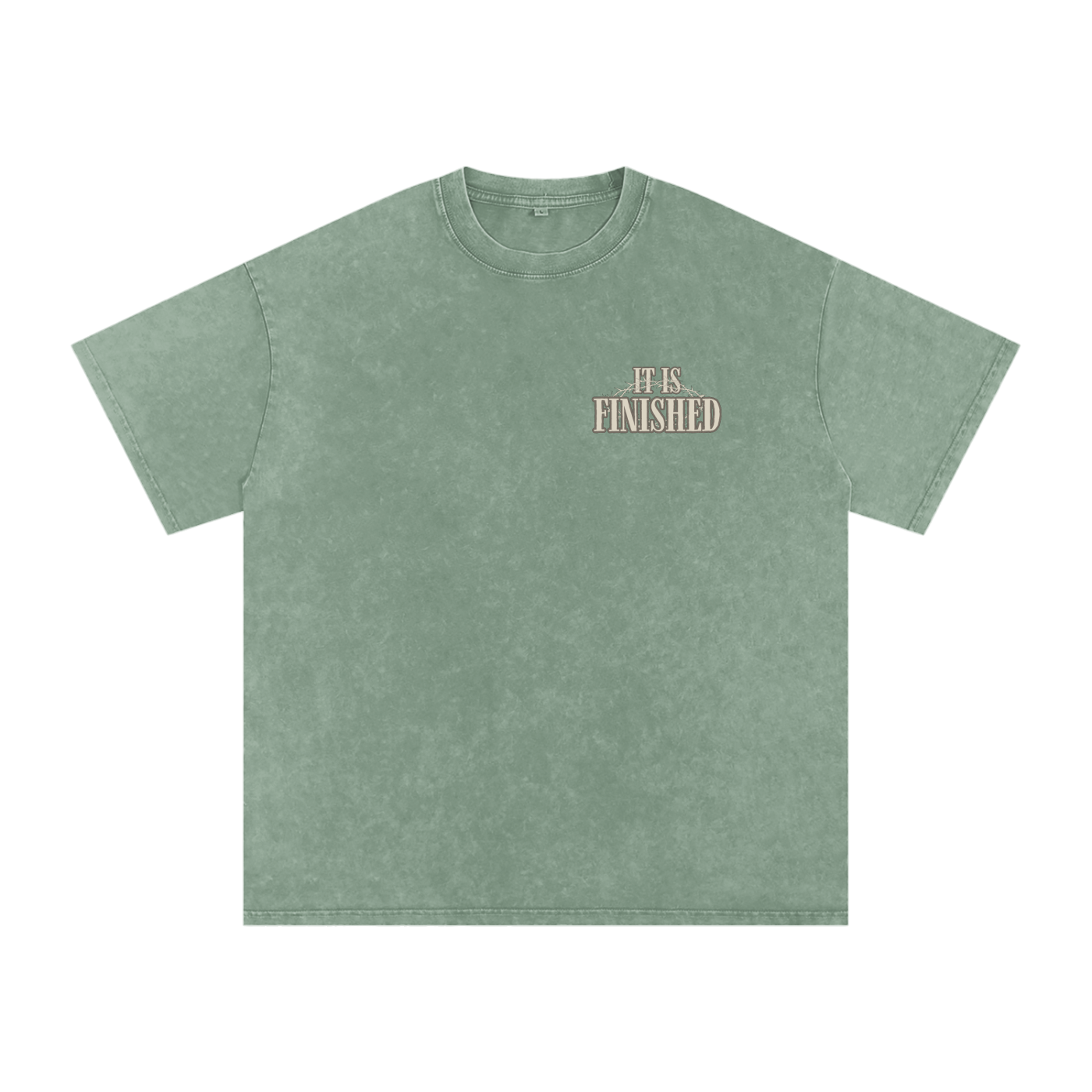 "It Is Finished" Unisex Acid Wash Oversize T-Shirt