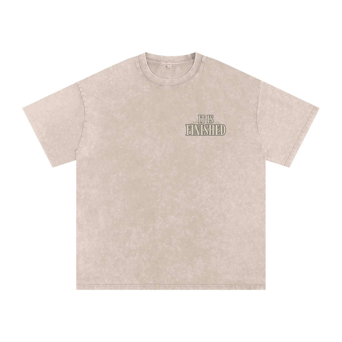 "It Is Finished" Unisex Acid Wash Oversize T-Shirt