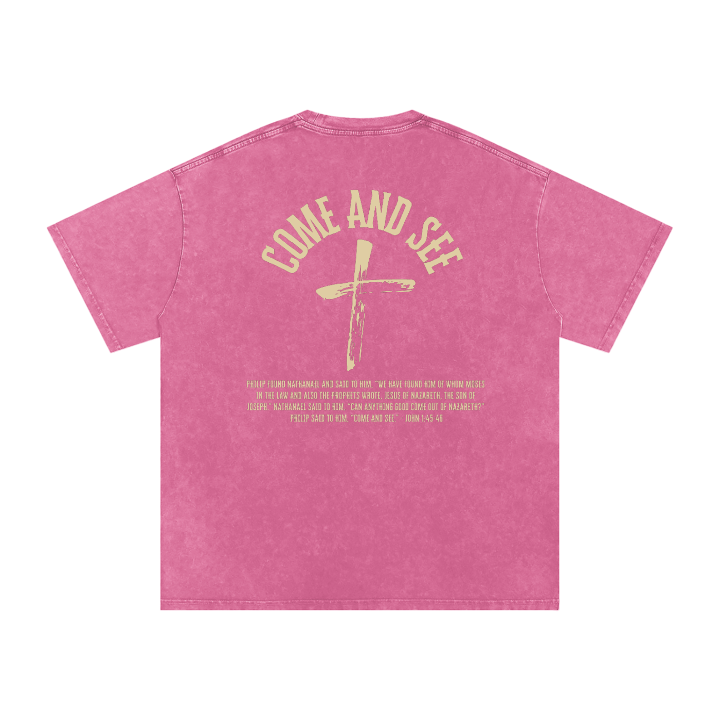 "Come and See" Unisex Acid Wash Oversize T-Shirt