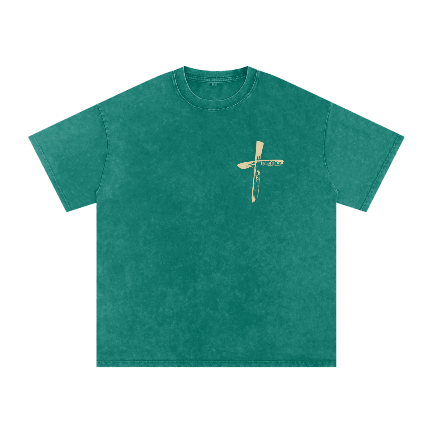 "Come and See" Unisex Acid Wash Oversize T-Shirt