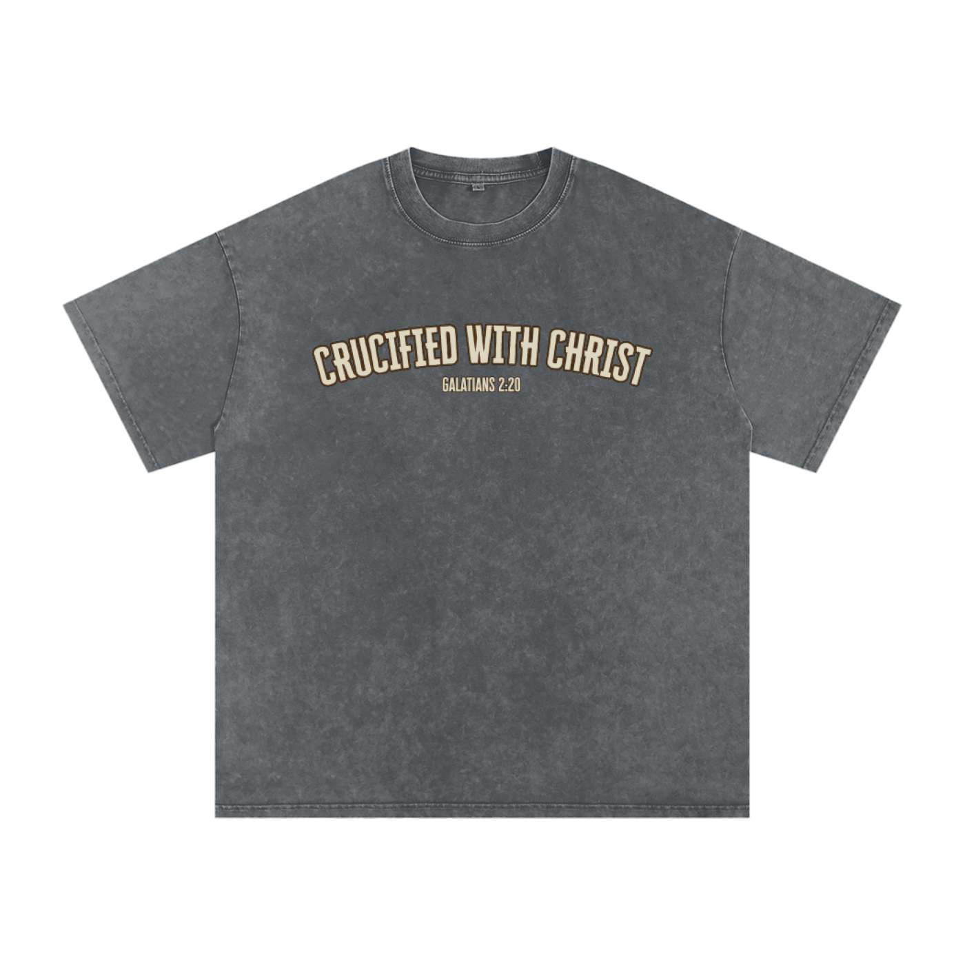 "Crucified with Christ " Unisex Acid Wash Oversize T-Shirt