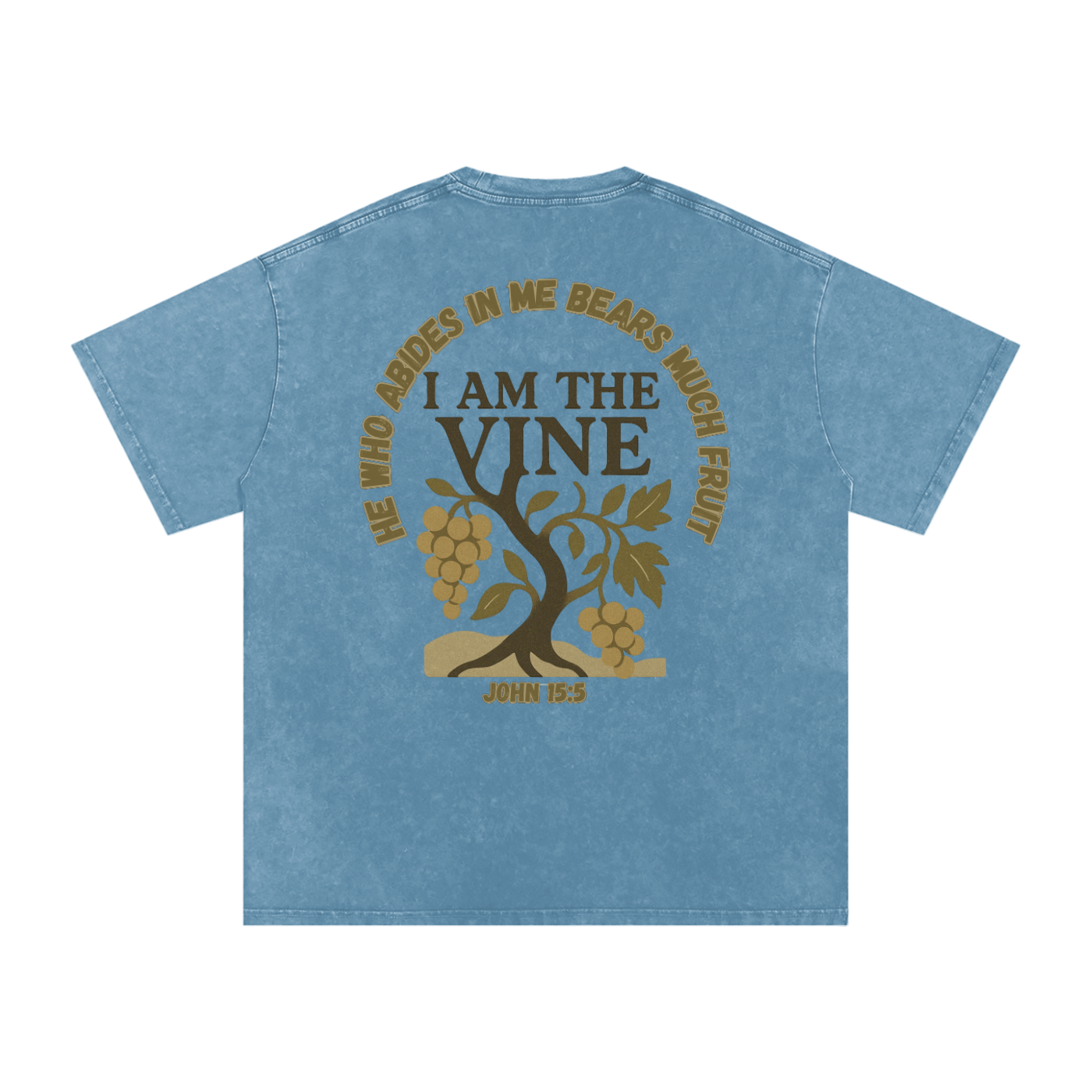 "I am the Vine" Unisex Acid Wash Oversize T-Shirt