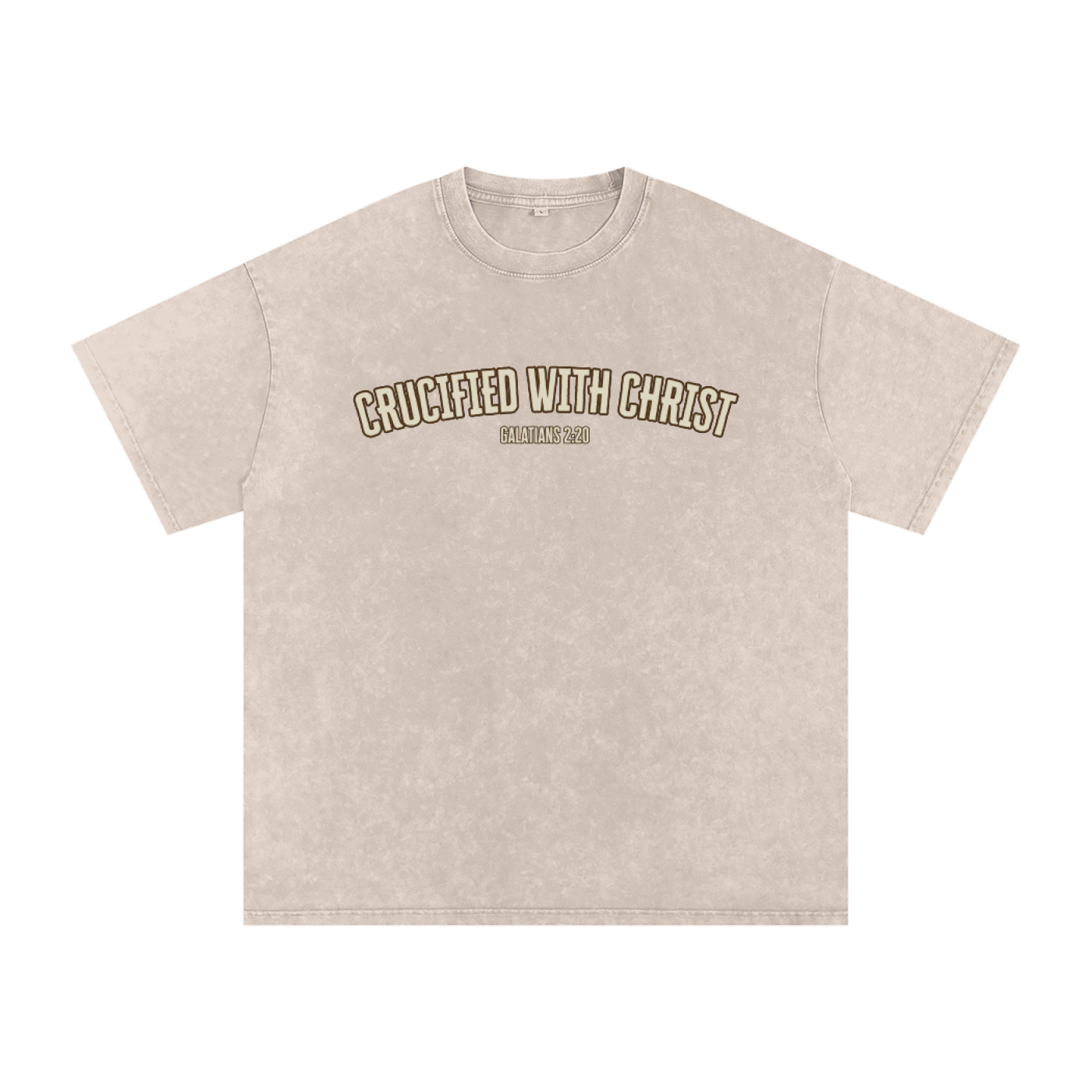 "Crucified with Christ " Unisex Acid Wash Oversize T-Shirt