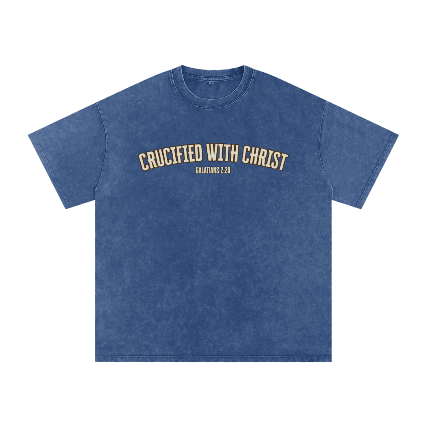 "Crucified with Christ " Unisex Acid Wash Oversize T-Shirt