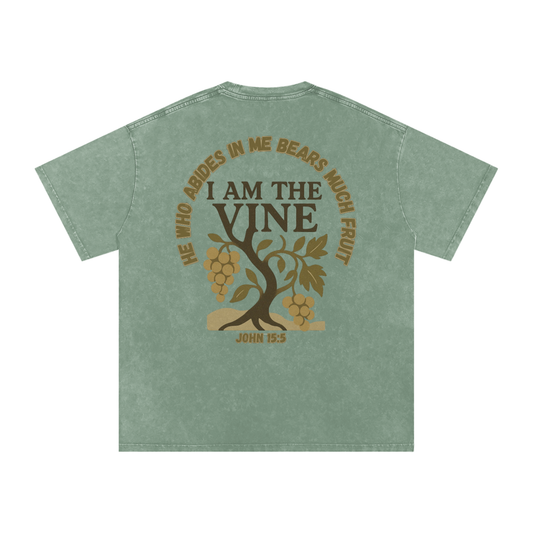 "I am the Vine" Unisex Acid Wash Oversize T-Shirt