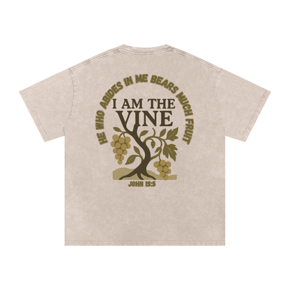 "I am the Vine" Unisex Acid Wash Oversize T-Shirt