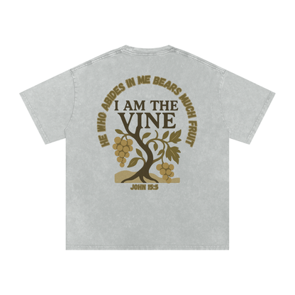 "I am the Vine" Unisex Acid Wash Oversize T-Shirt