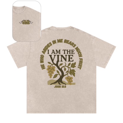 "I am the Vine" Unisex Acid Wash Oversize T-Shirt