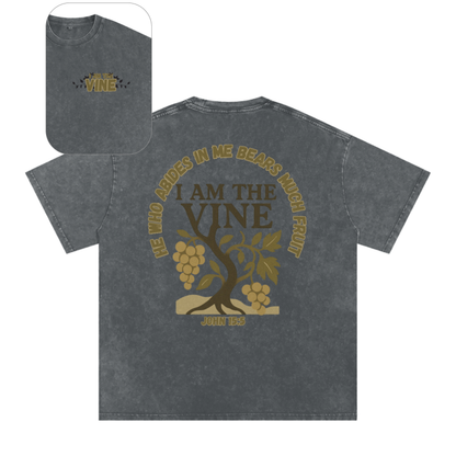 "I am the Vine" Unisex Acid Wash Oversize T-Shirt