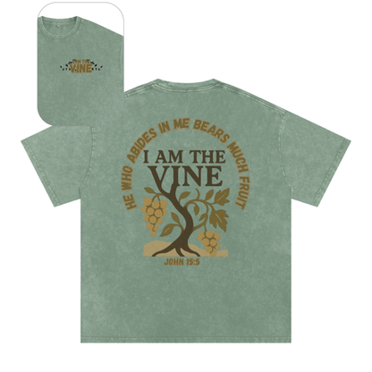 "I am the Vine" Unisex Acid Wash Oversize T-Shirt