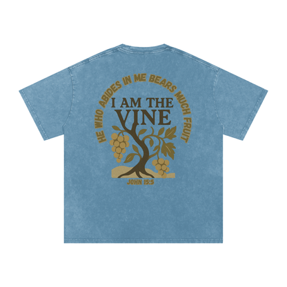 "I am the Vine" Unisex Acid Wash Oversize T-Shirt